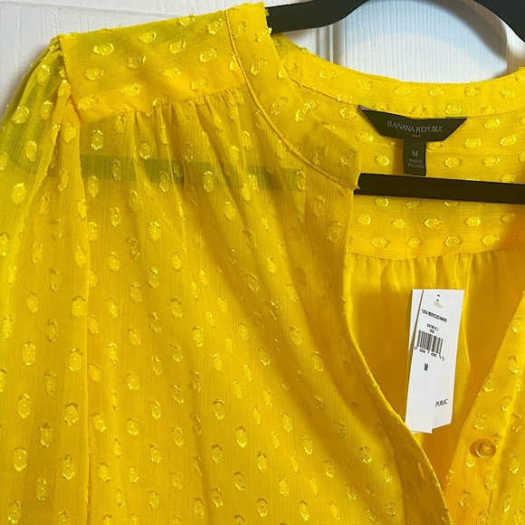 NWT Banana Republic Drapey Classic Textured Blouse - Picture 6 of 6